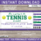 Printable Surprise Tennis Tickets Gift Voucher Template  Gift  For Tennis Gift Certificate Template