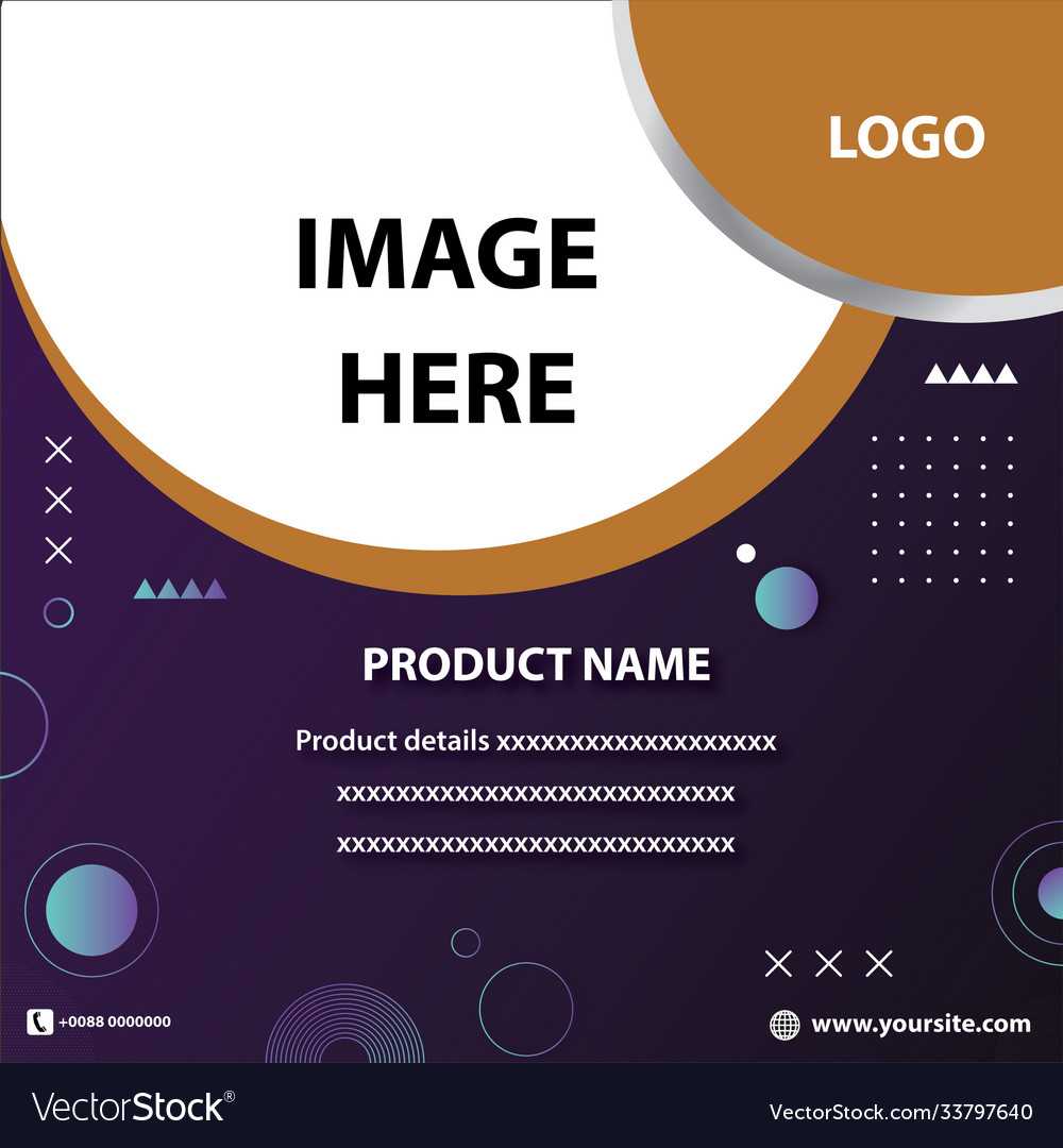 Product sale banner design template Royalty Free Vector Within Product Banner Template