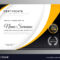 Professional Certificate Template Diploma Award Vector Image In Professional Award Certificate Template