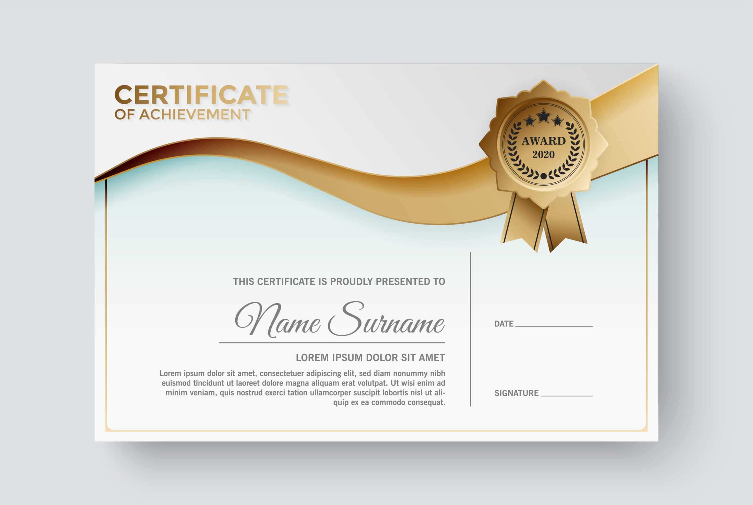 Professionelles Zertifikat Vorlage Diplom Award Design 10  Within Award Certificate Design Template