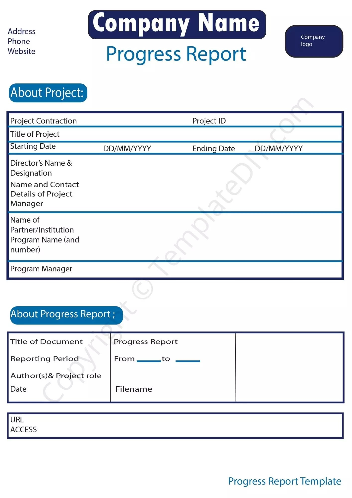 Progress Report Template Blank Printable [PDF, Excel & Word] In Summer School Progress Report Template