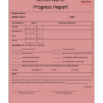 Progress Report Template Intended For Student Progress Report Template
