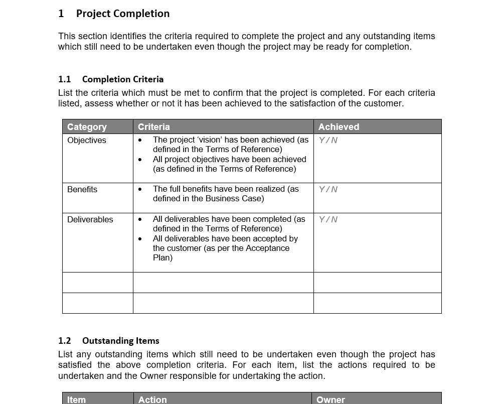 Project Closure Template — ProjectManager Within Closure Report Template