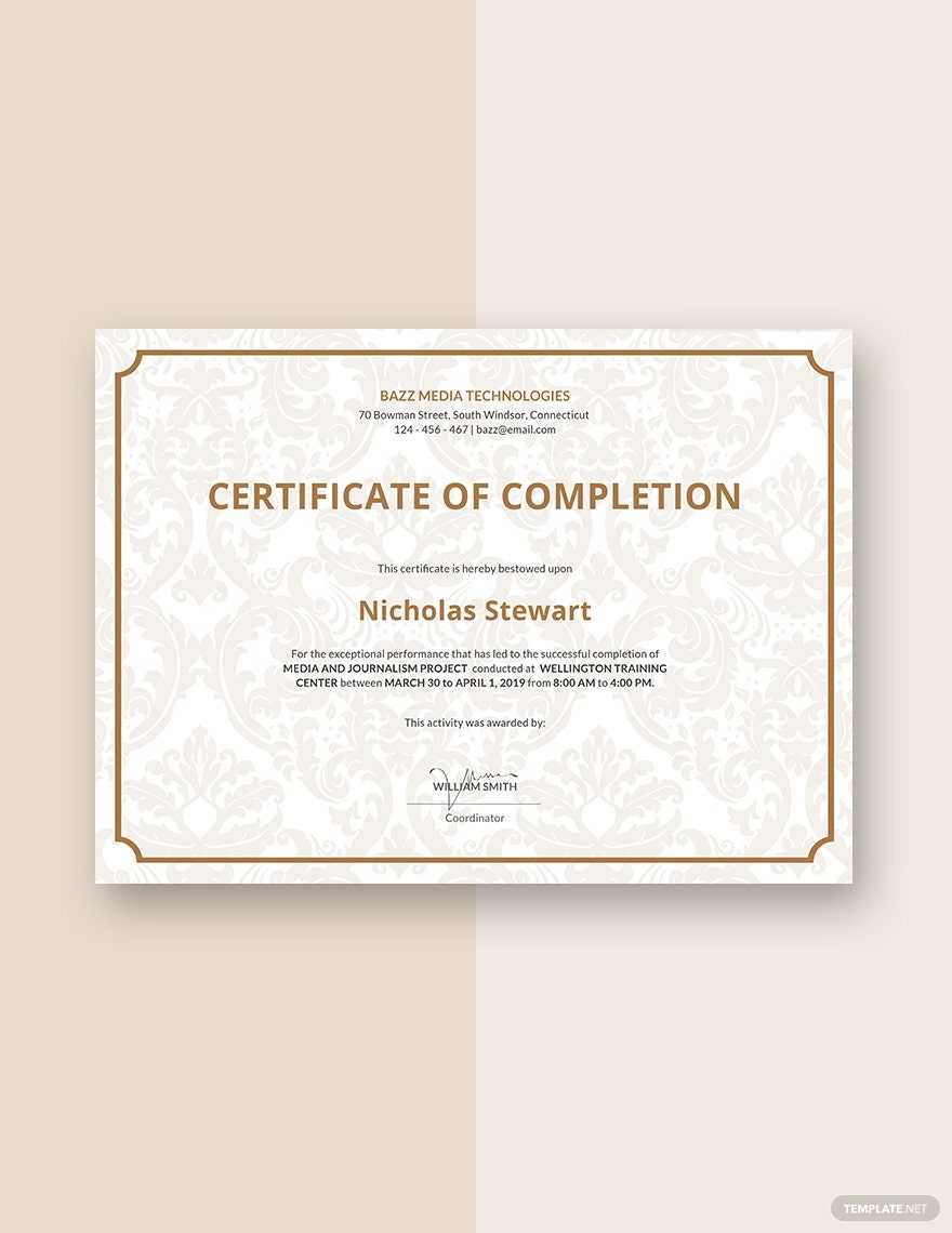 Project Completion Certificate Template - Google Docs, Illustrator  Inside Certificate Template For Project Completion