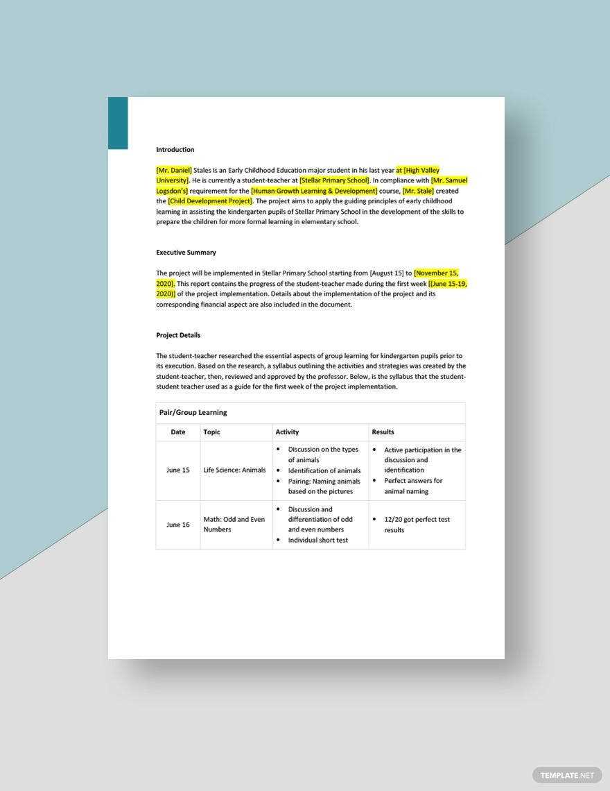 Project Reports Templates Word - Format, Free, Download  Template