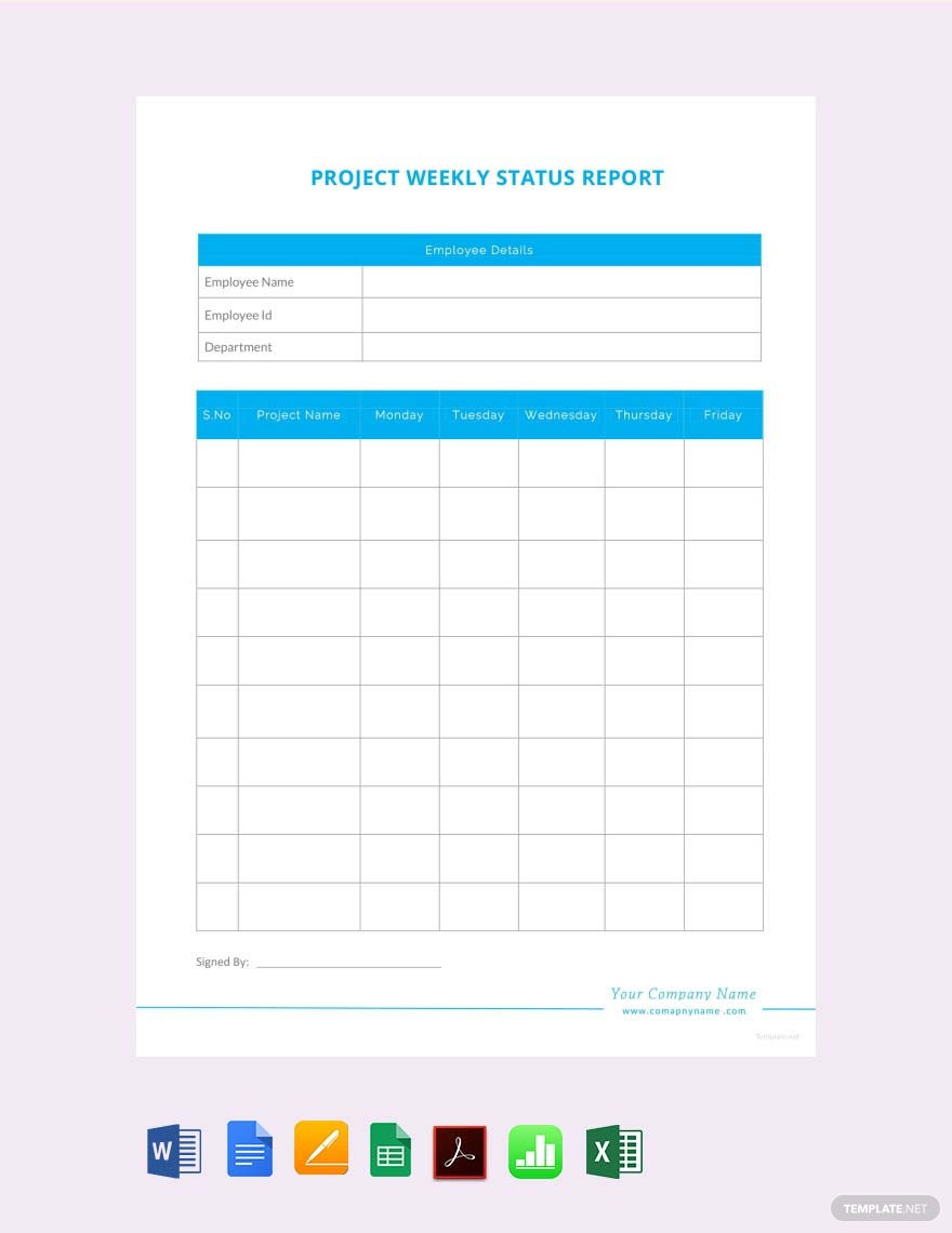 Project Reports Templates Word – Format, Free, Download  Template
