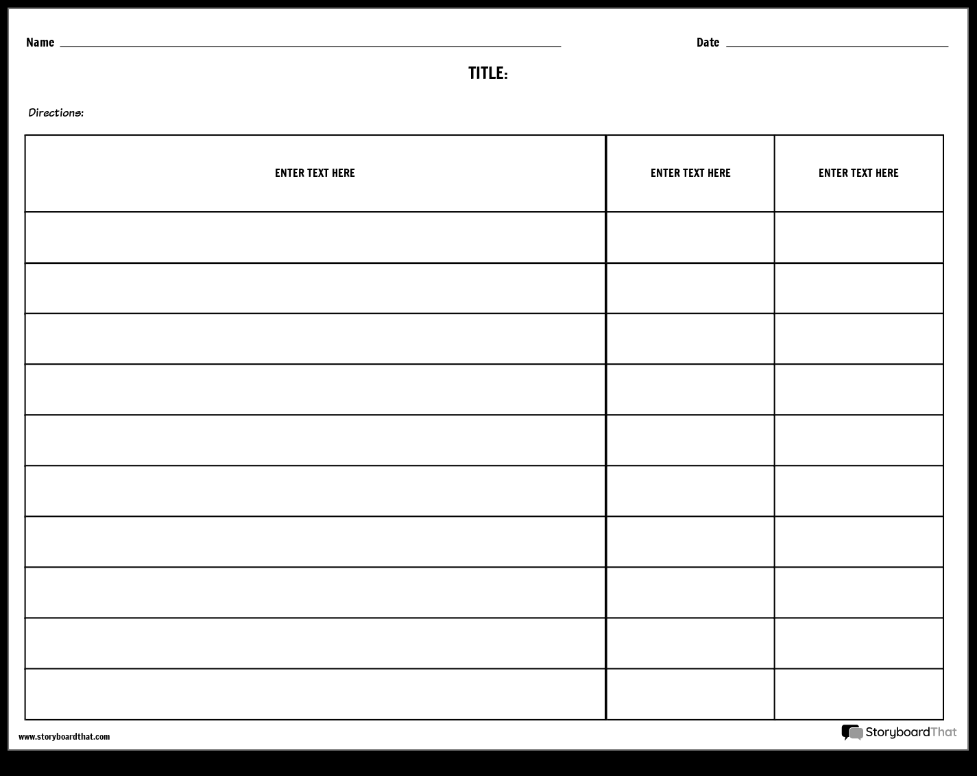 Project Rubric Template  Create Rubric Worksheets In Blank Rubric Template