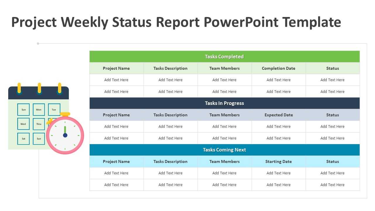 Project Weekly Status Report PowerPoint Template  PPT Templates In Project Weekly Status Report Template Ppt