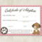 Puppy Party Adoption Certificates // Instant Download // Adopt A Puppy //  Puppy Adoption Center // Puppy Birthday // Puppy Party With Regard To Adoption Certificate Template