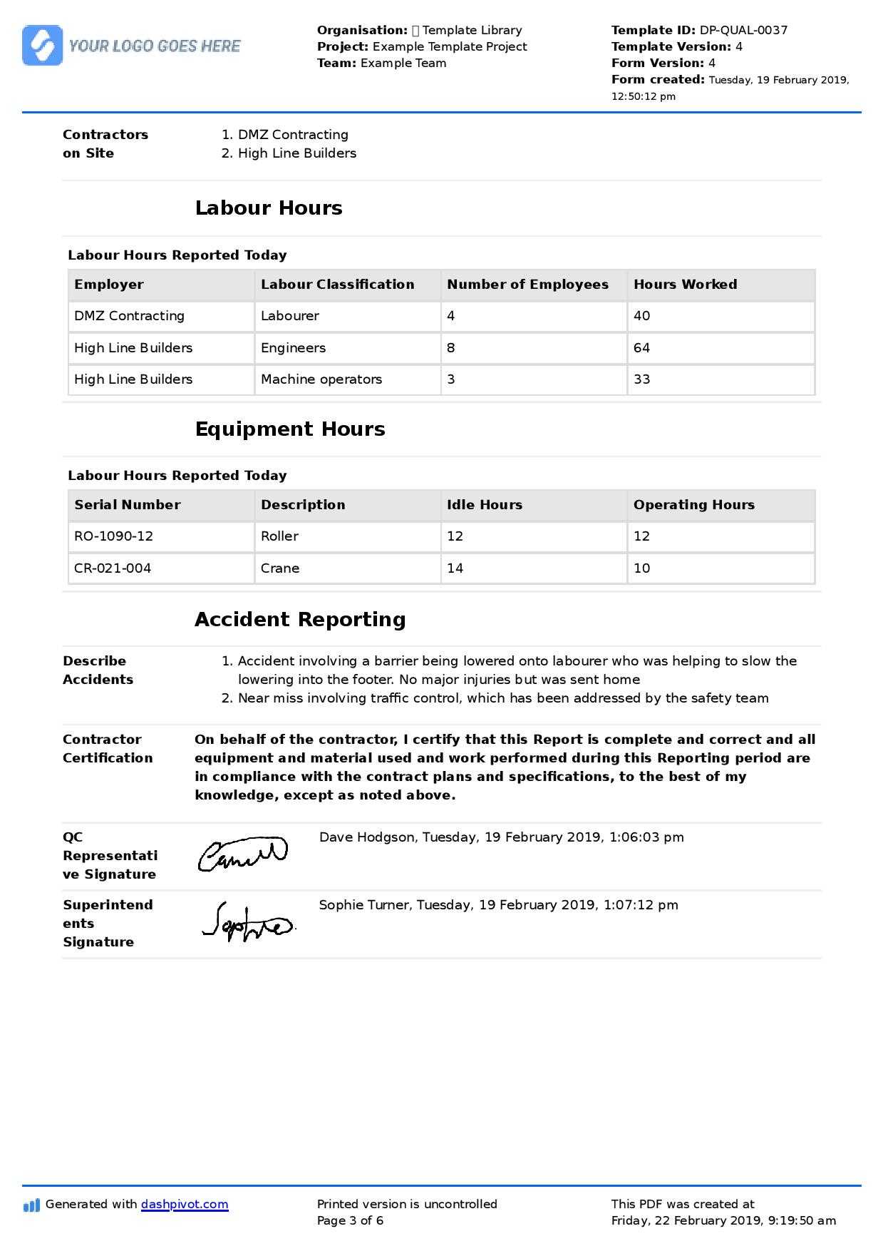 QA QC Report template and sample with customisable format Pertaining To Software Quality Assurance Report Template