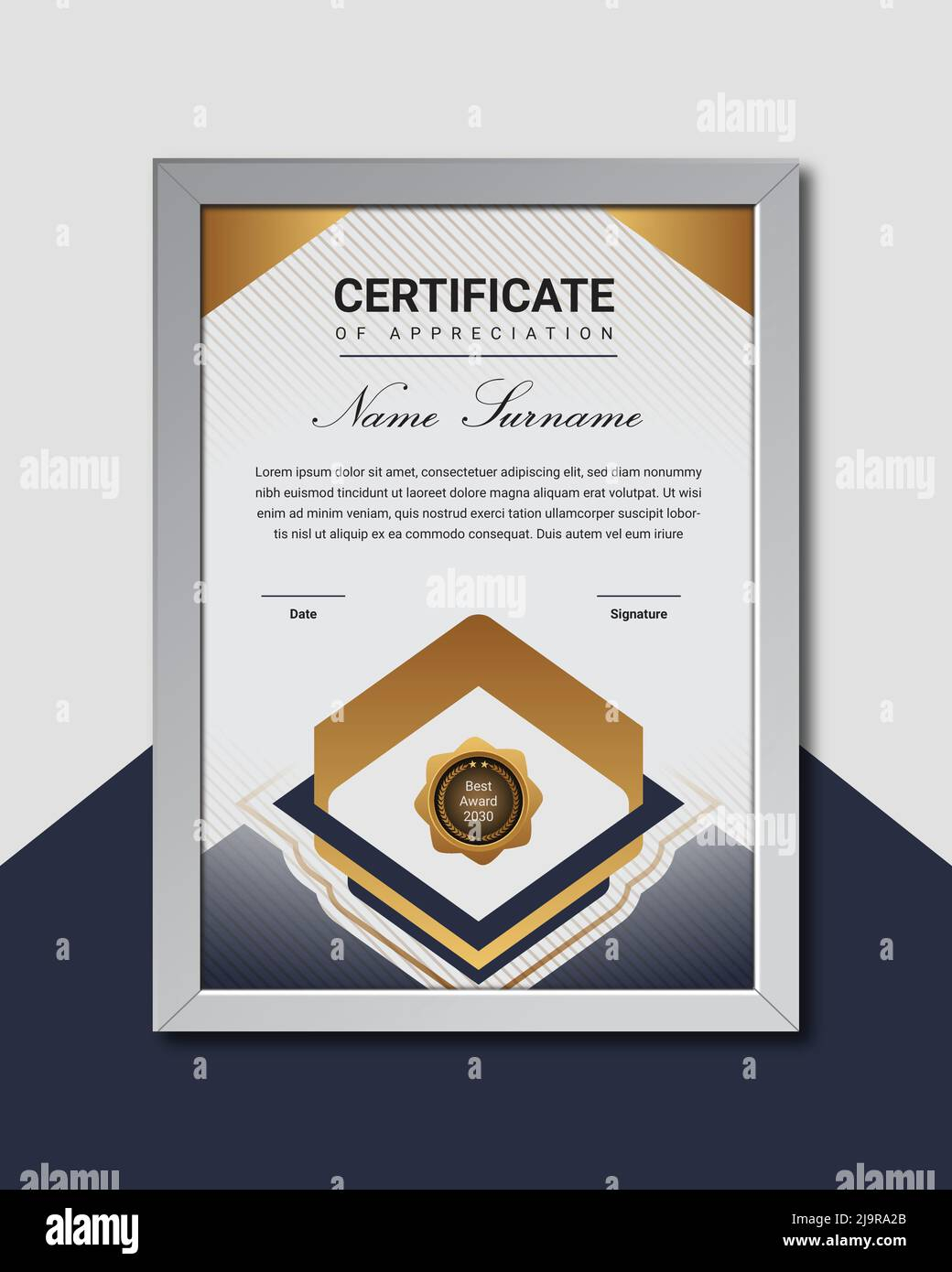 Qualification certificate template Stock-Vektorgrafiken kaufen - Alamy Pertaining To Qualification Certificate Template