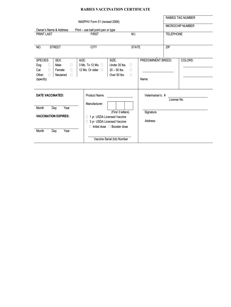 Rabies Certificate 10 Form: Fill Out & Sign Online  DocHub In Rabies Vaccine Certificate Template