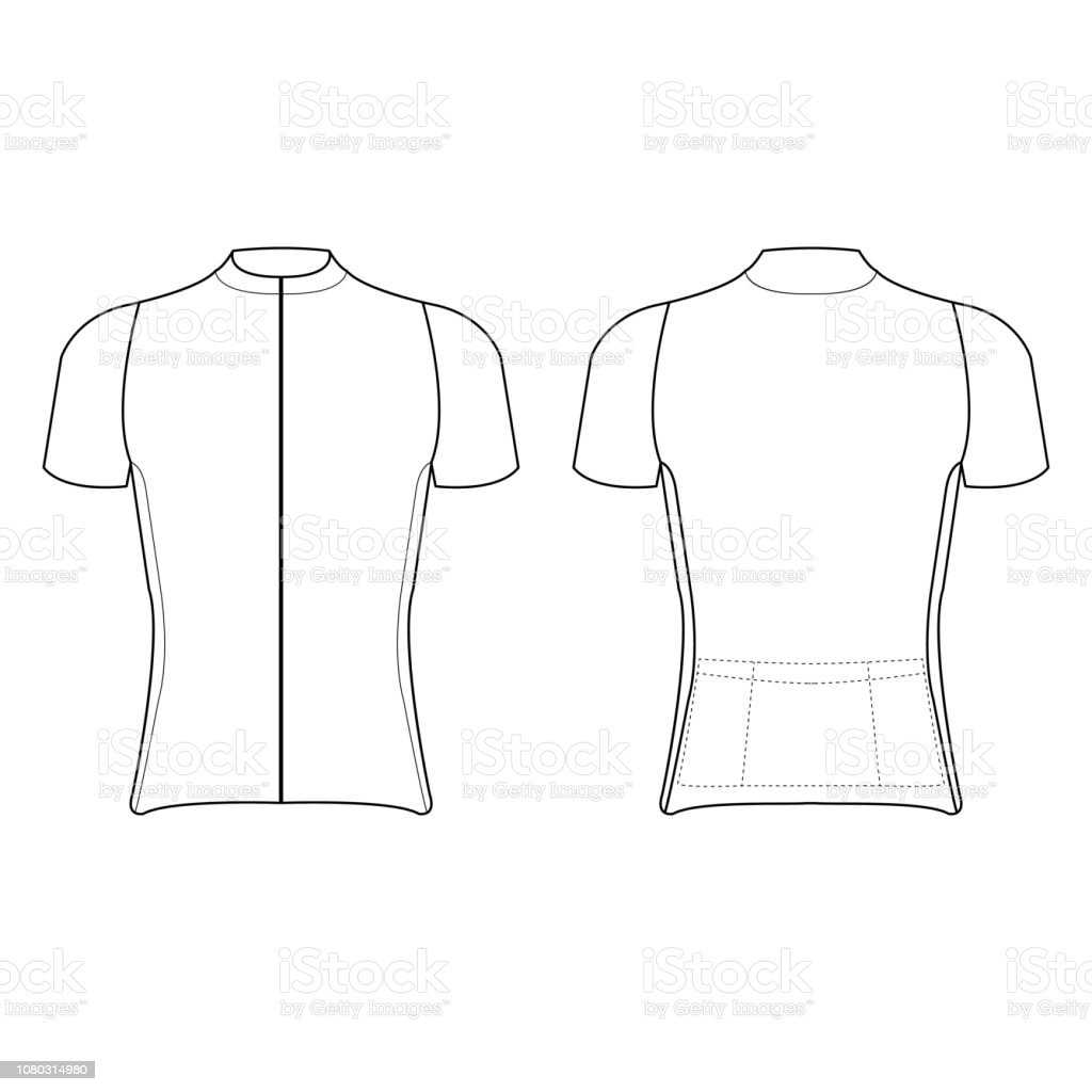 Radsport Trikot Design Blank Radfahren Jerseyvektorillustration  For Blank Cycling Jersey Template