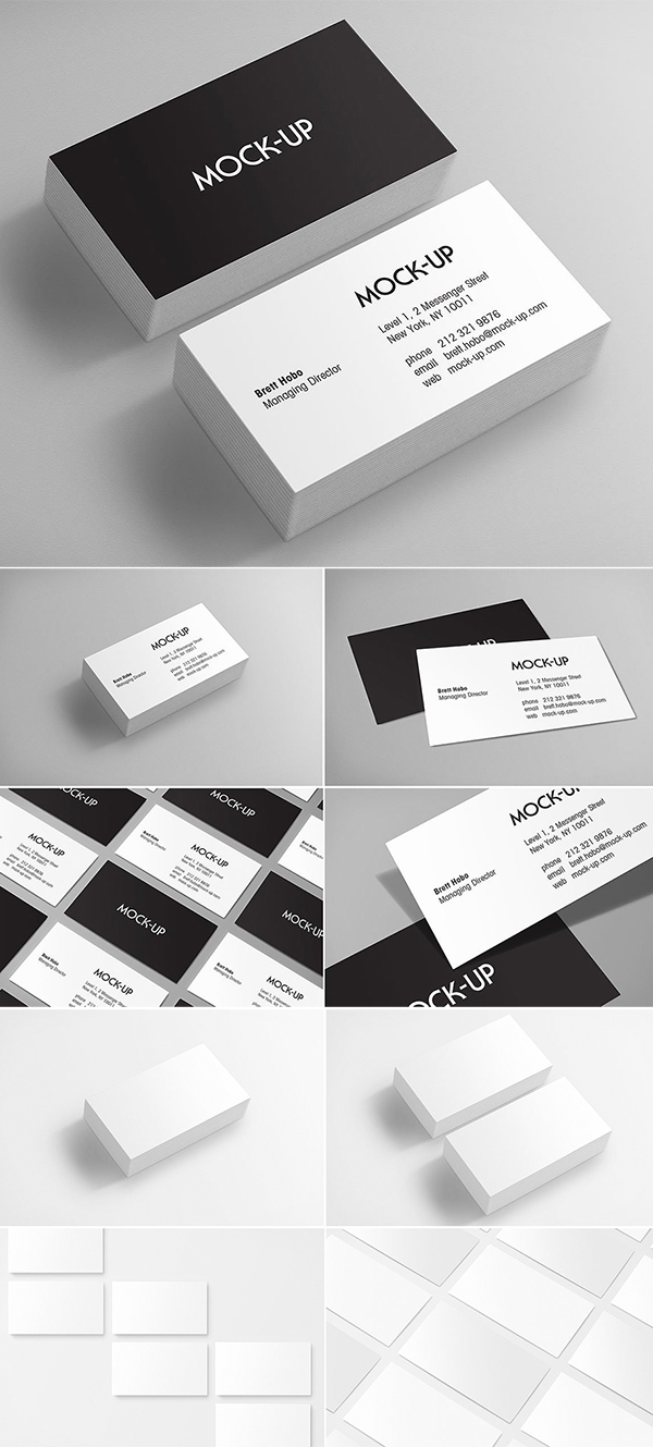 Realistic Business Card Mockups  Design  Graphic Design Junction With Blank Business Card Template Psd
