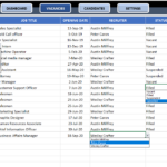 Recruitment Tracker Excel Template  Hiring Dashboard Template
