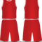 Red Basketball Uniform Royalty Free Vector Image In Blank Basketball Uniform Template