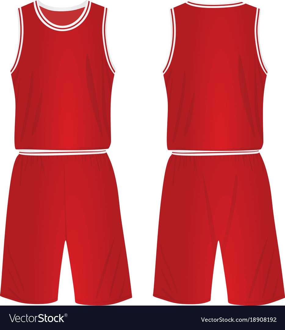 Red Basketball Uniform Royalty Free Vector Image In Blank Basketball Uniform Template