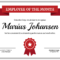 Red Employee Monthly Recognition Certificate Template Pertaining To Manager Of The Month Certificate Template