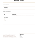 Red Incident Report Template