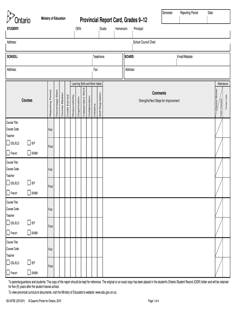 Report Card Maker - Fill Online, Printable, Fillable, Blank  Intended For Fake Report Card Template