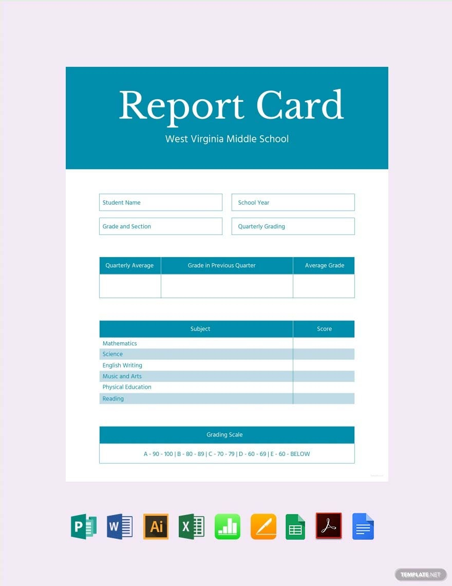 Report Cards Templates - Format, Free, Download  Template