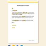 Report Letter Templates – Format, Free, Download  Template