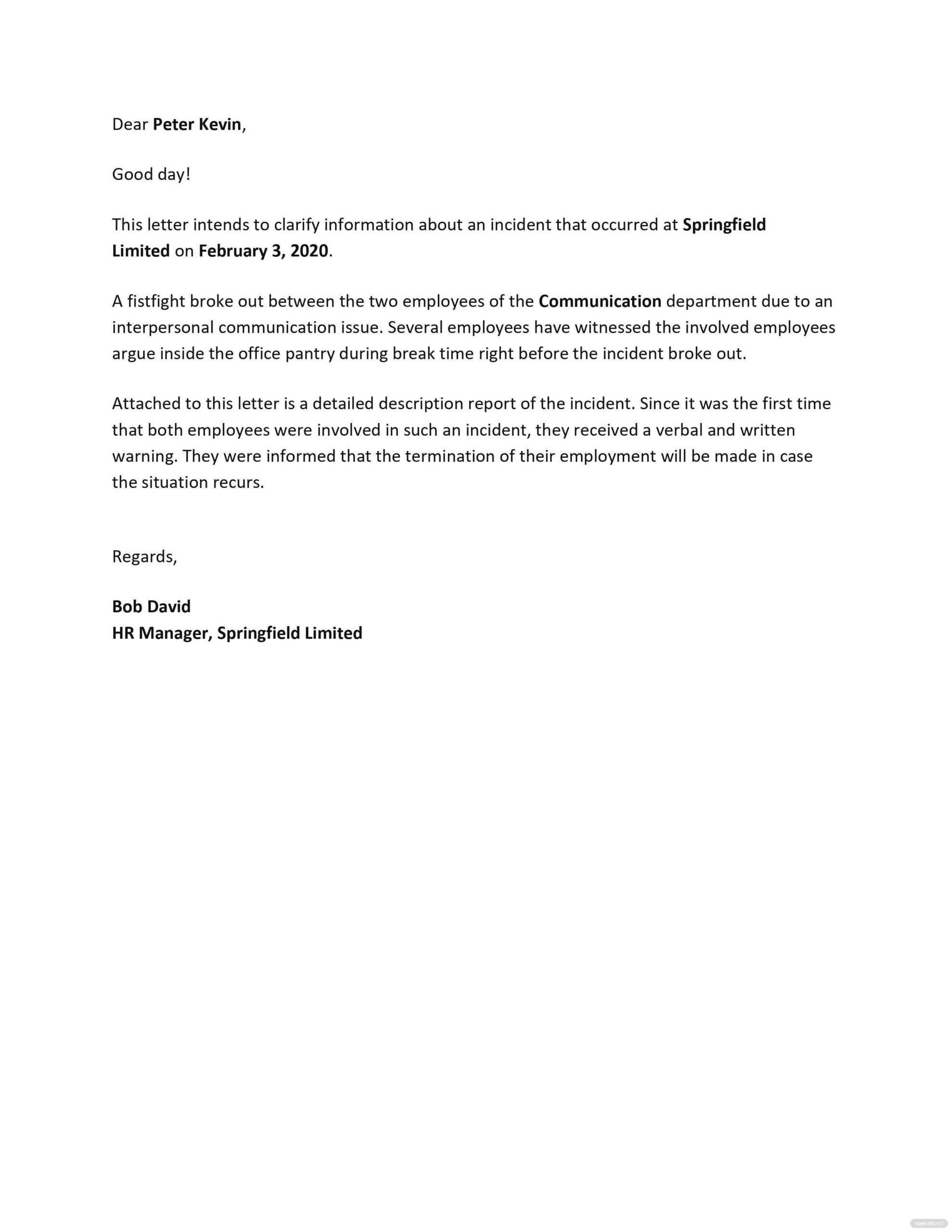 Report Letter Templates – Format, Free, Download  Template