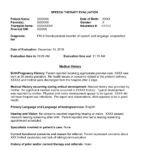 Report Template Regarding Speech And Language Report Template