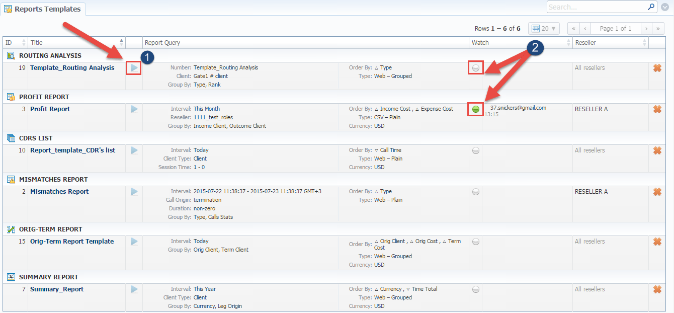 Reports Templates - VCS 10.10