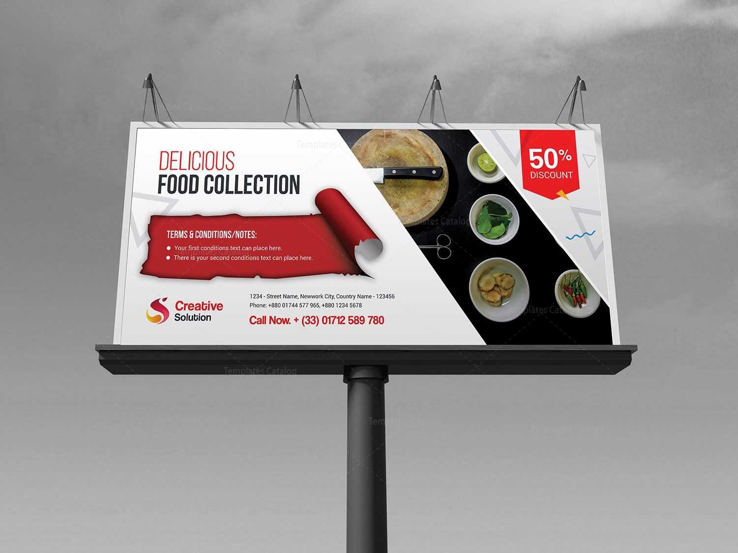 Restaurant Billboard Banner Template 10 - Template Catalog