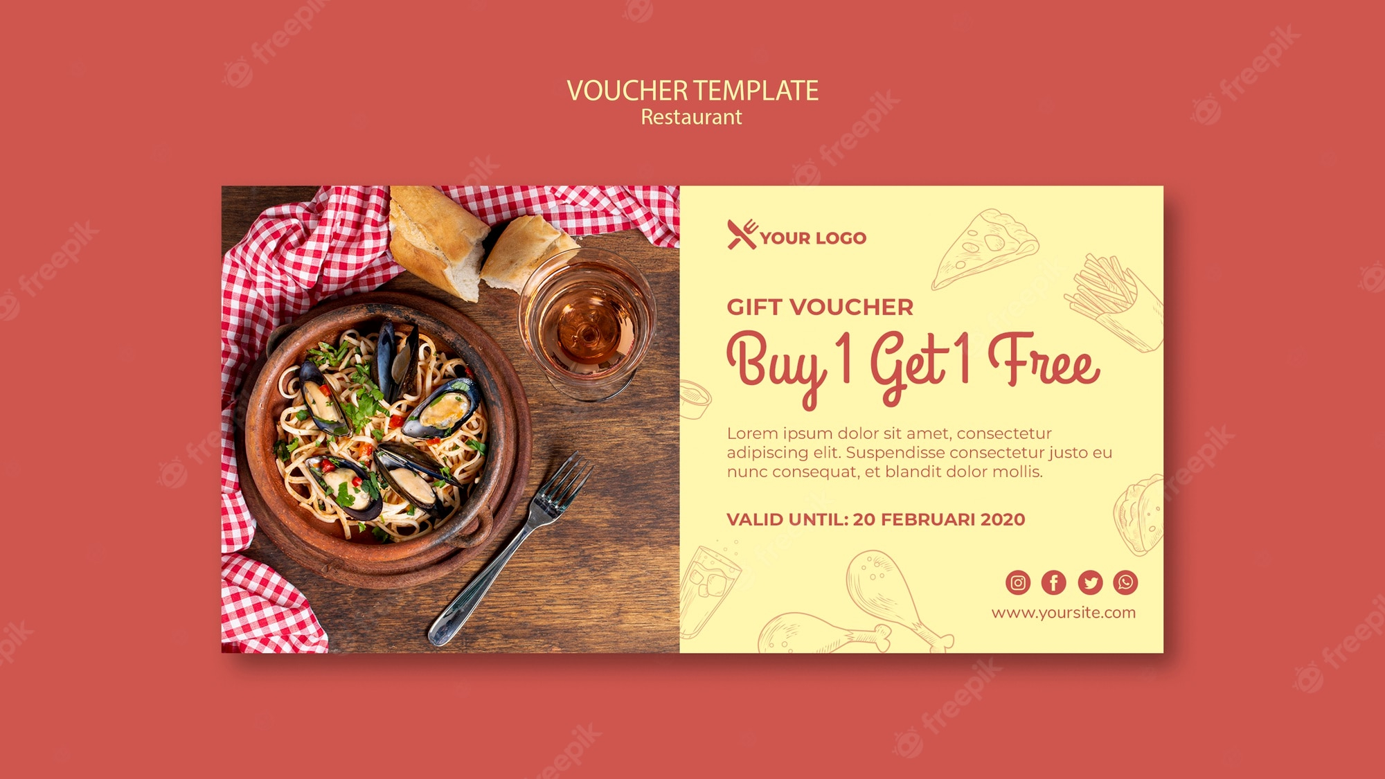 Restaurant gift voucher Images  Free Vectors, Stock Photos & PSD In Dinner Certificate Template Free