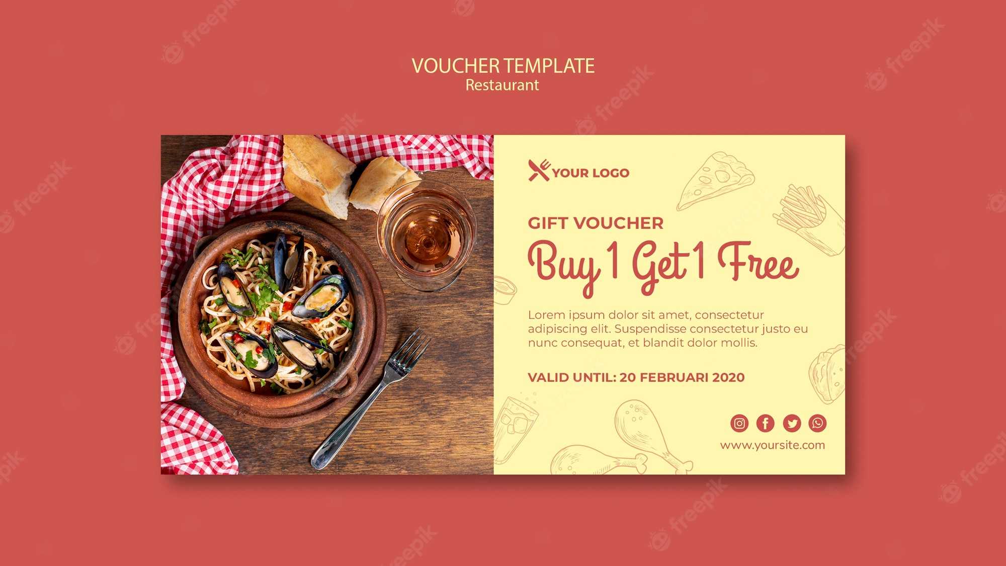 Restaurant gift voucher Images  Free Vectors, Stock Photos & PSD In Dinner Certificate Template Free