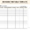 Revision Timetable Template (Weekly)  Minimal With Regard To Blank Revision Timetable Template