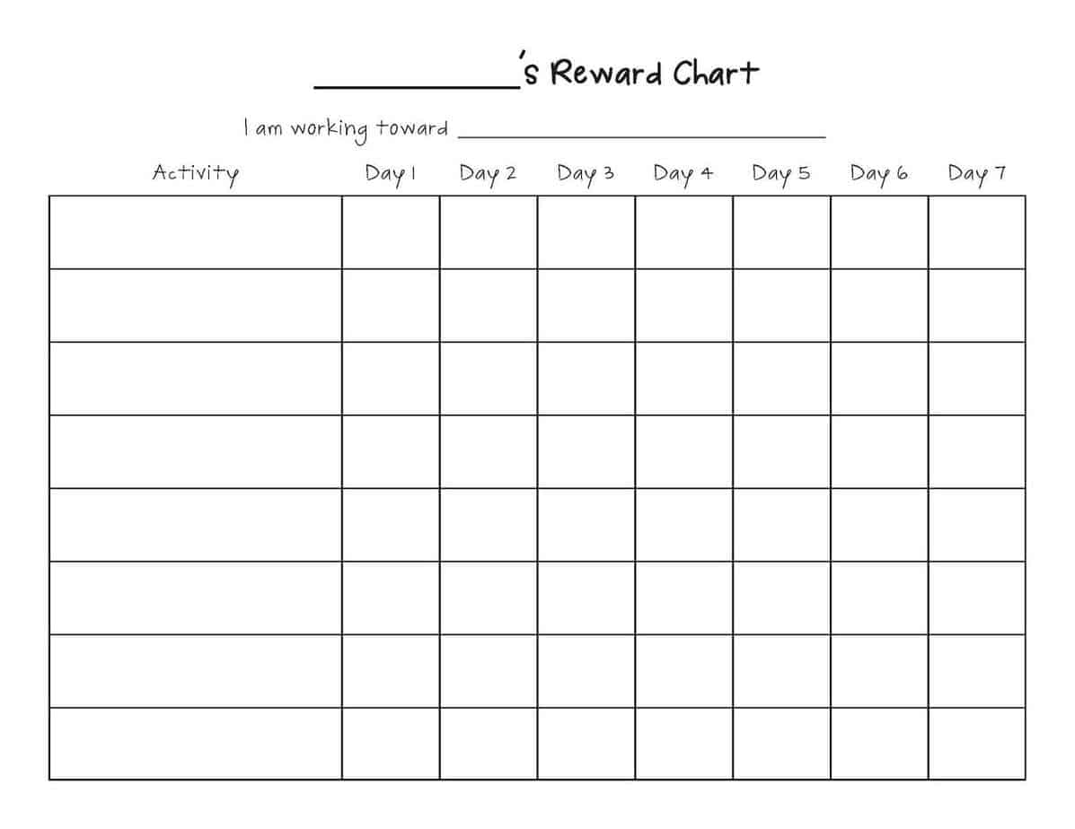Reward Chart Templates – Find Word Templates Throughout Blank Reward Chart Template