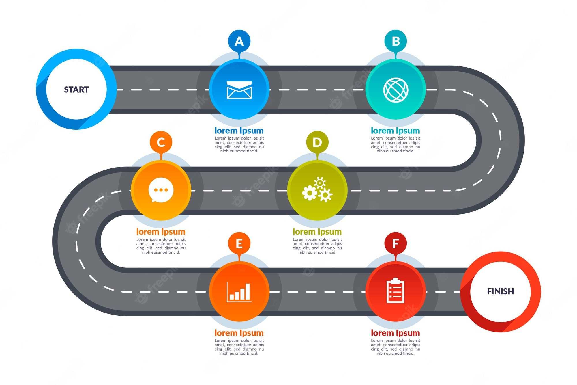 Roadmap Infographic Template Vectors & Illustrations For Free  Intended For Blank Road Map Template