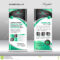 Roll Up Banner Stand Template, Stand Design,banner Template, Green  In Banner Stand Design Templates