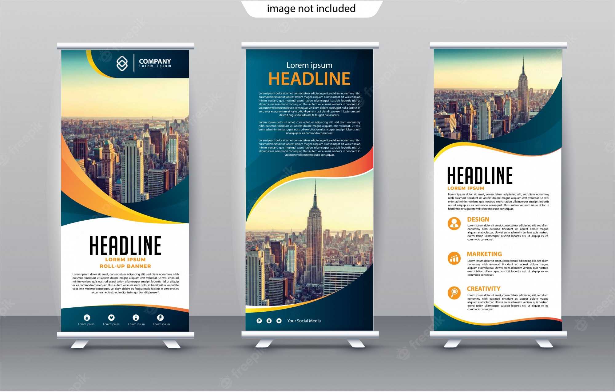 Roll Up Images  Free Vectors, Stock Photos & PSD With Pop Up Banner Design Template