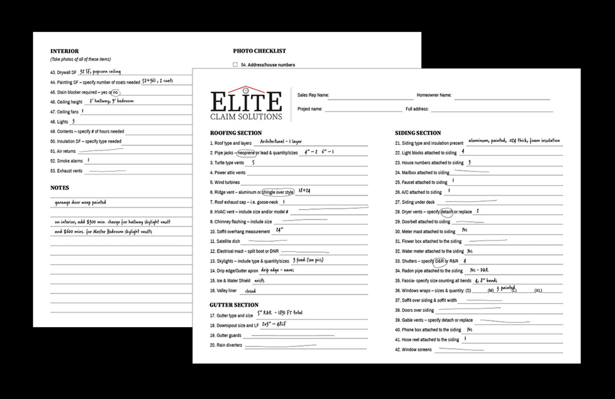 Roof Inspection Checklist - Elite Claim Solutions With Roof Inspection Report Template