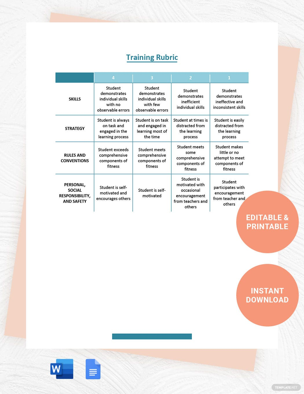 Rubric Templates - Format, Free, Download  Template
