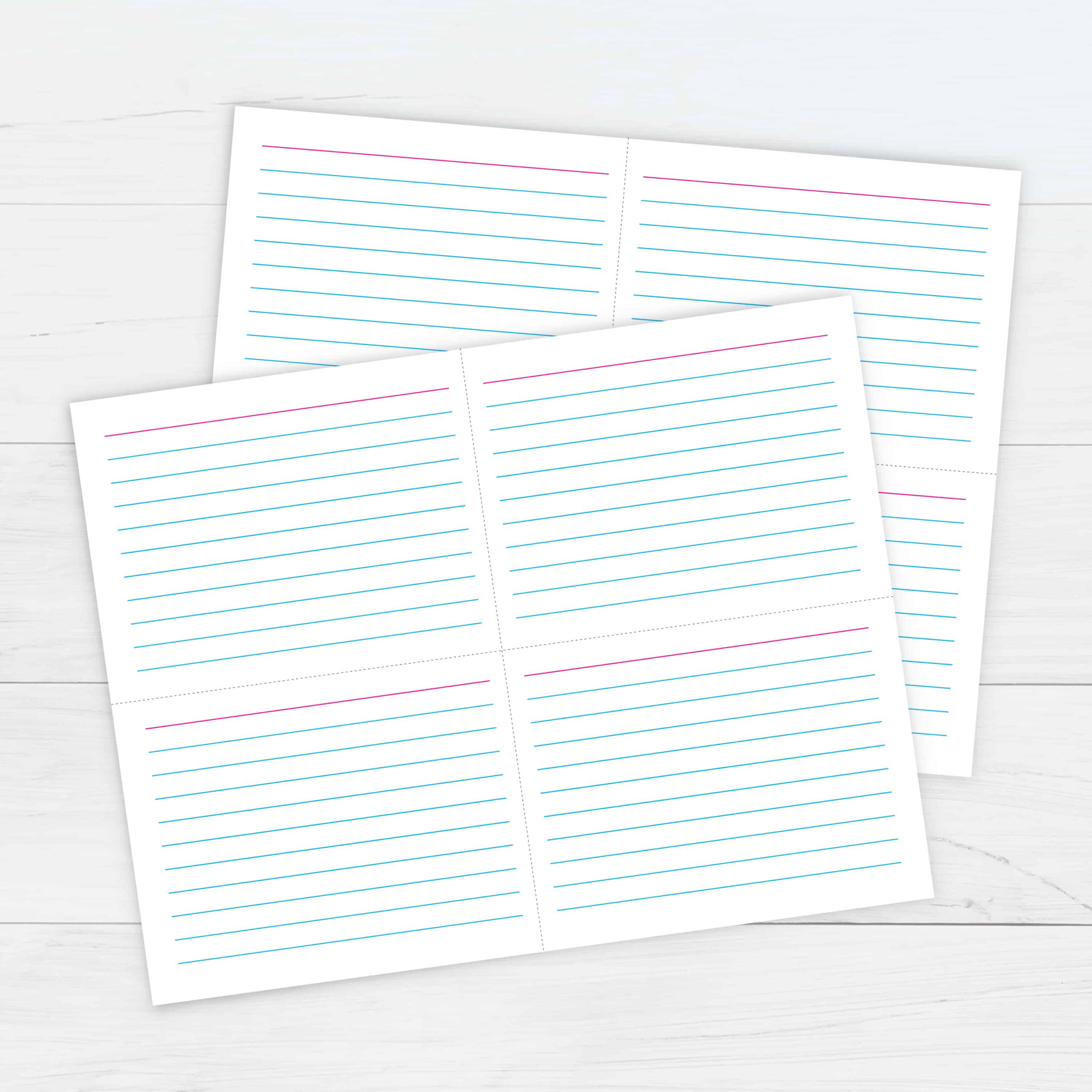 Ruled Index Cards Template – Free Printable Download Intended For Free Printable Blank Flash Cards Template
