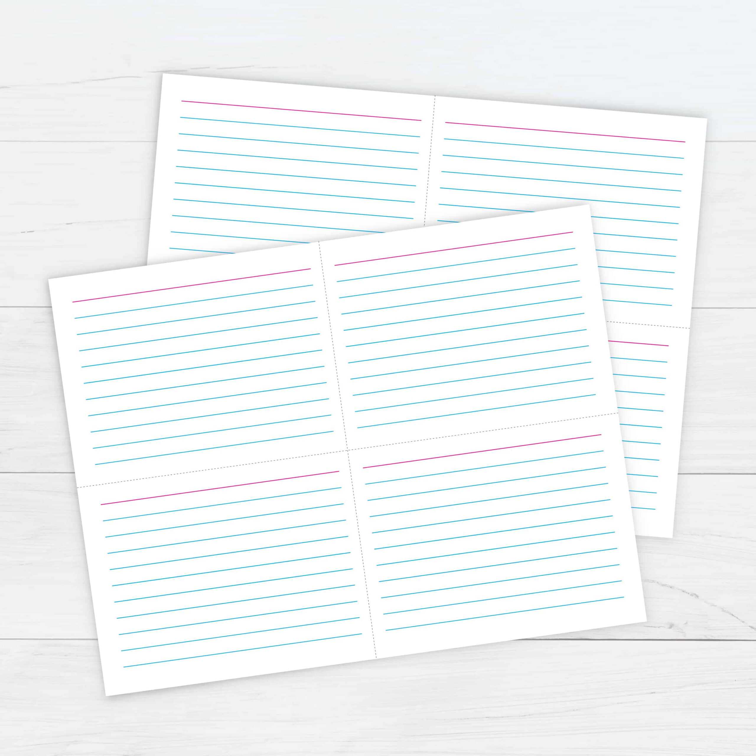 Ruled Index Cards Template – Free Printable Download Intended For Free Printable Blank Flash Cards Template