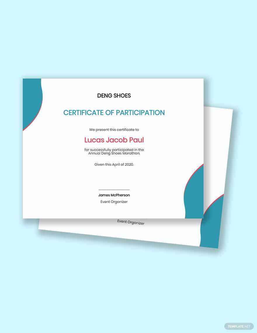 Running Certificate Template - Google Docs, Illustrator, InDesign  Throughout Running Certificates Templates Free