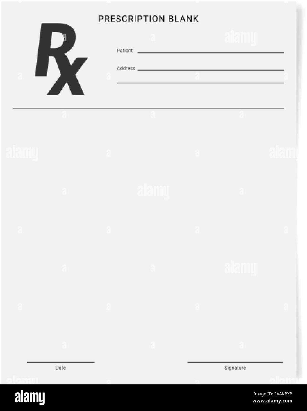 Rx pad template