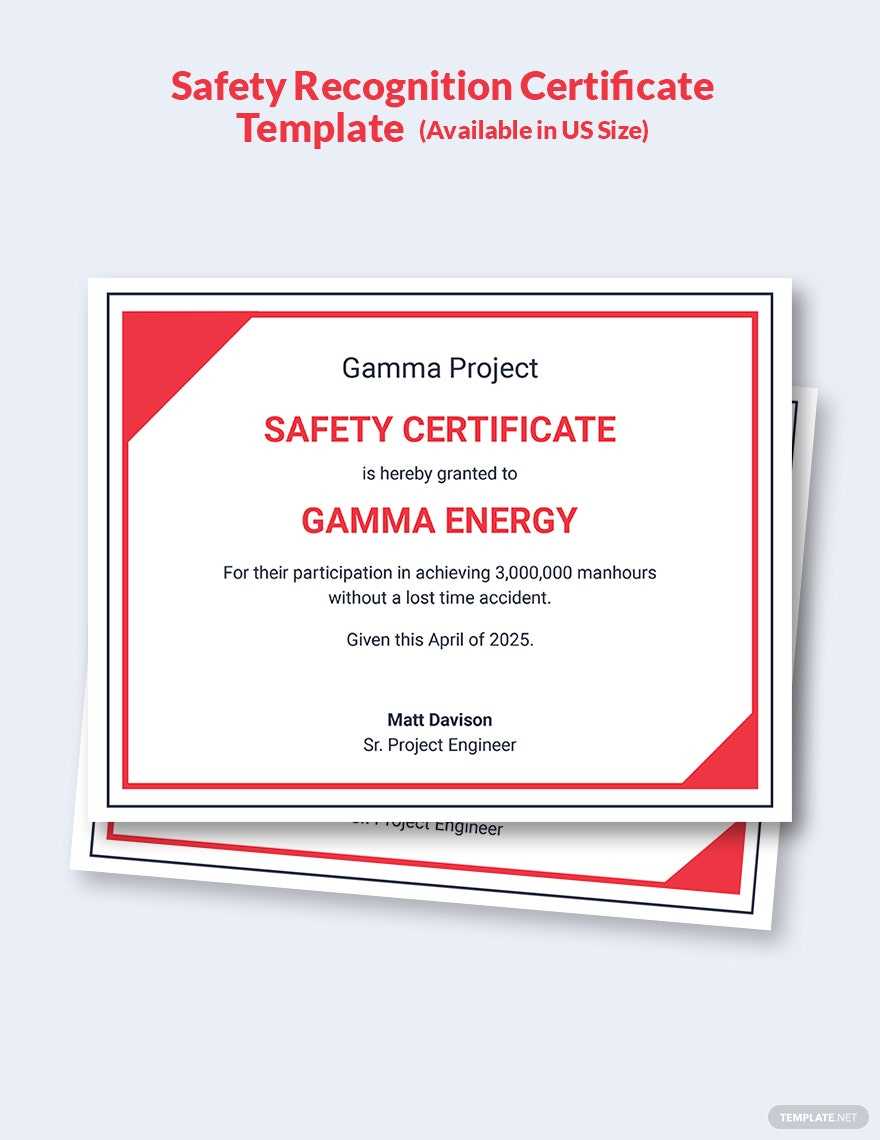 Safety Certificate Templates - Design, Free, Download  Template