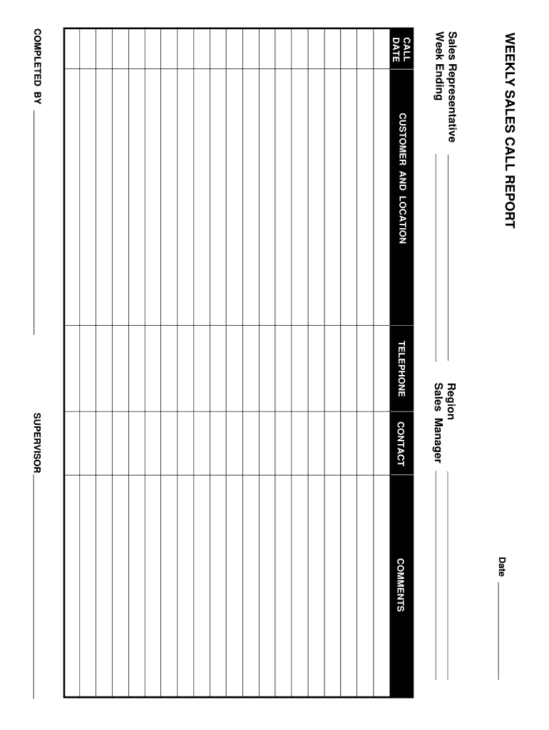 sales call report: Fill out & sign online  DocHub With Regard To Sales Rep Call Report Template