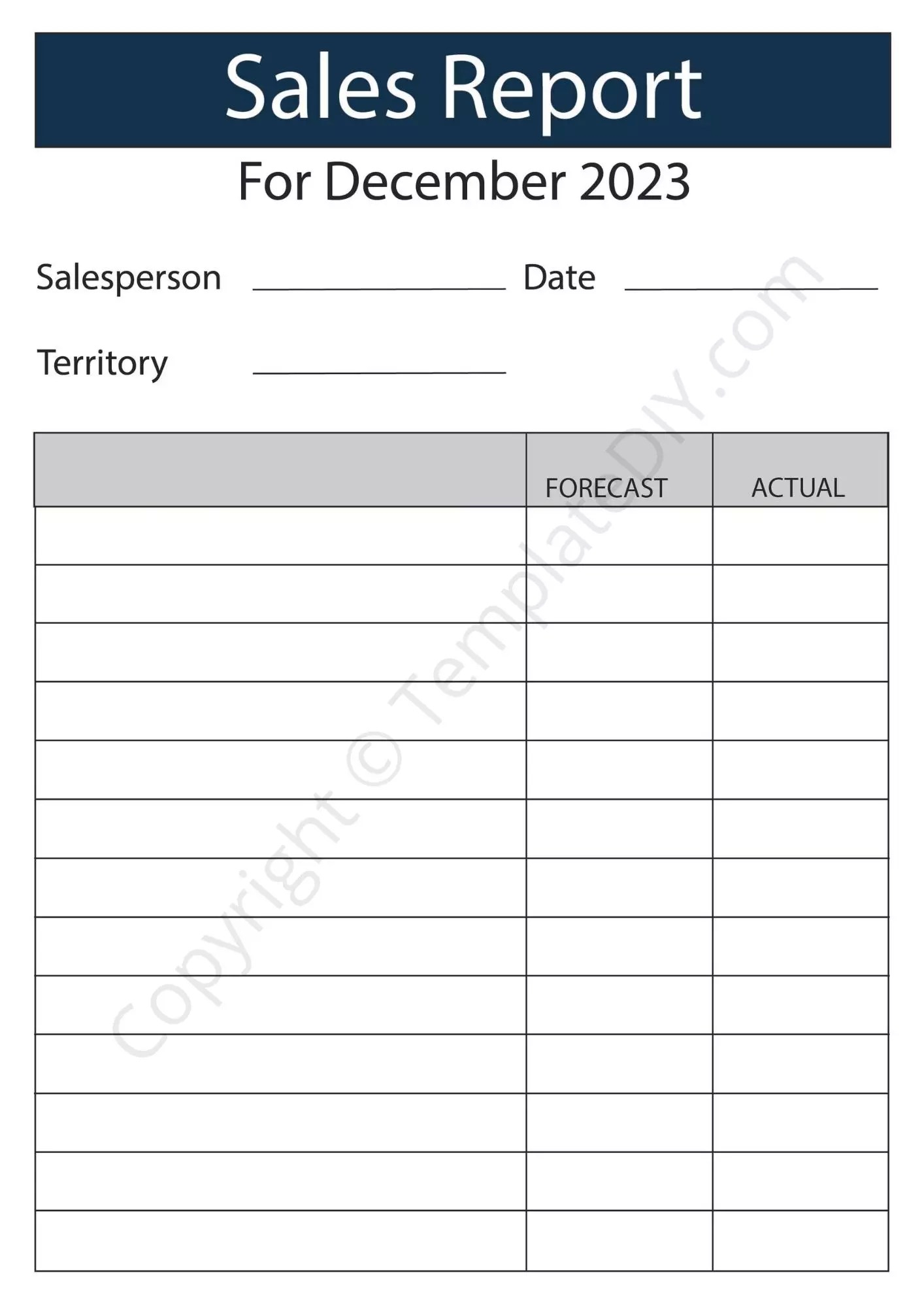 Sales Report Template Blank Printable [PDF, Excel & Word] Intended For Sales Trip Report Template Word