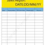 Sales Report Template Blank Printable [PDF, Excel & Word] Regarding Sales Trip Report Template Word