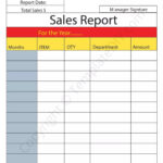 Sales Report Template Blank Printable [PDF, Excel & Word] Within Sales Trip Report Template Word