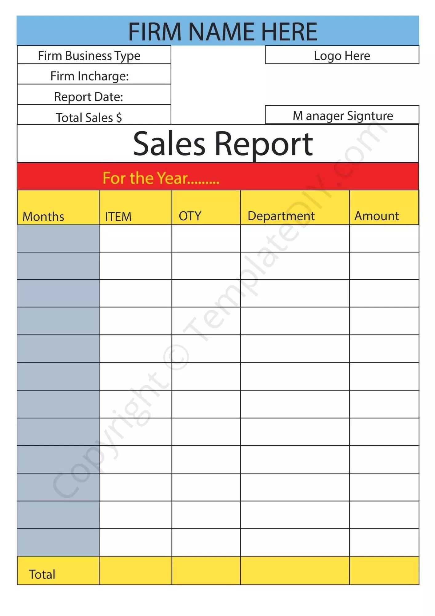 Sales Report Template Blank Printable [PDF, Excel & Word] Within Sales Trip Report Template Word