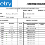 Sample Inspection Documents – Xometry In Part Inspection Report Template